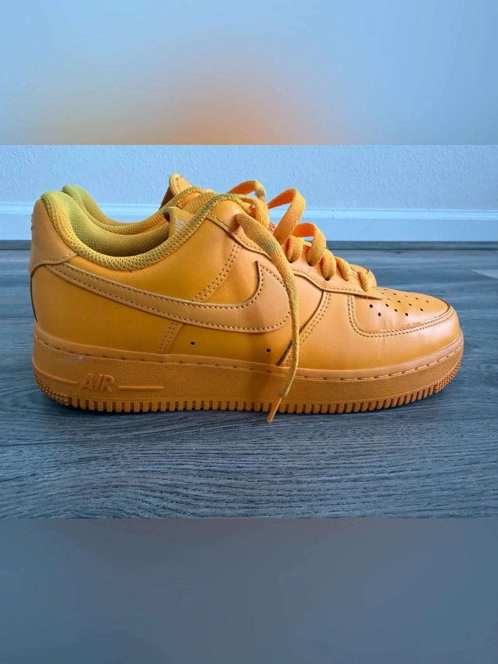 Nike Air Force 1 ‘07 Low - Vibrant Yellow Orange Men’s size 10